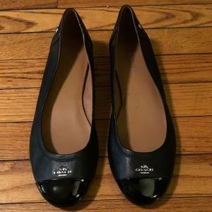 Coach black ballet flats